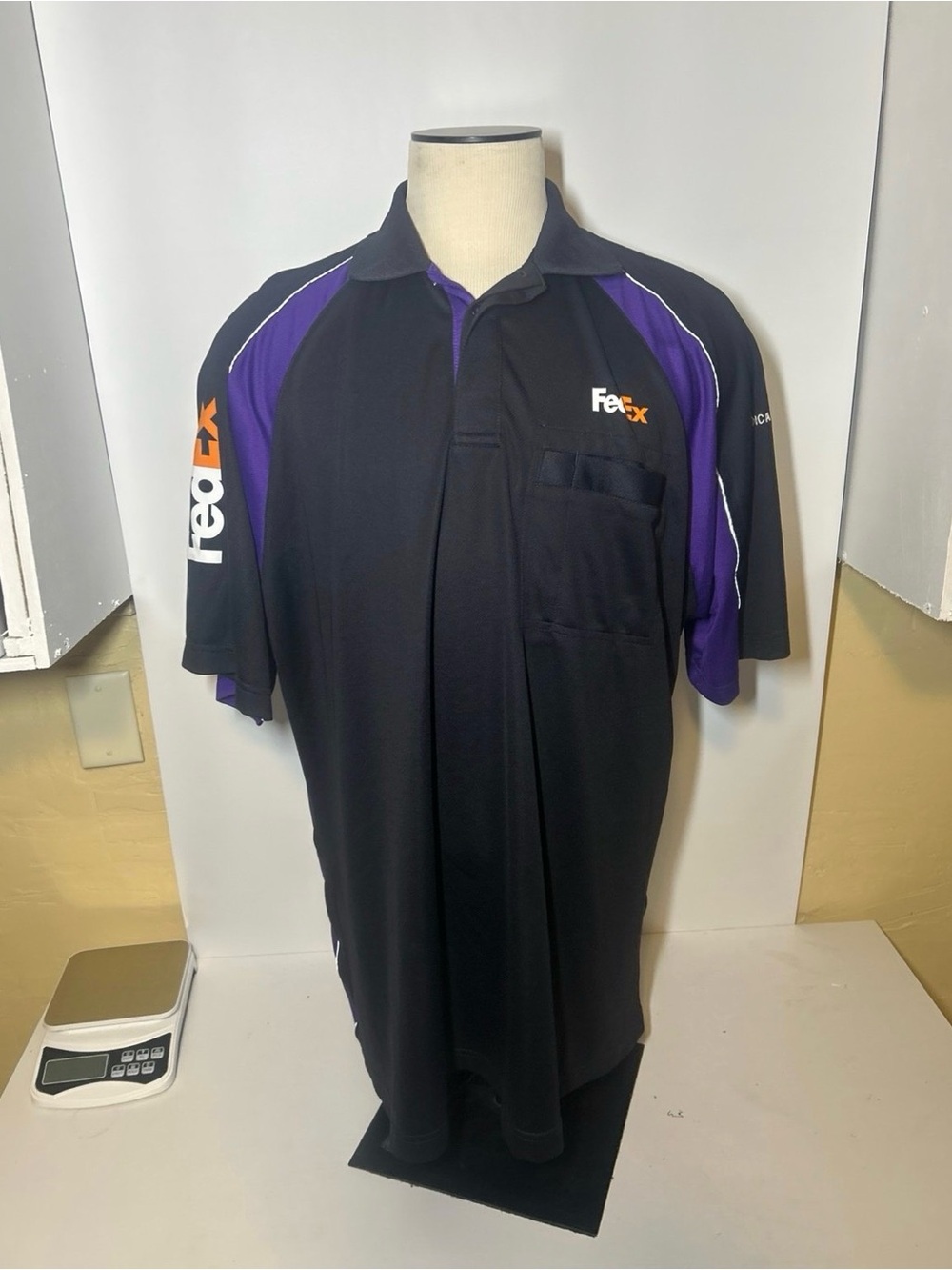 Fed ex Black & Purple Men's Polo Shirt